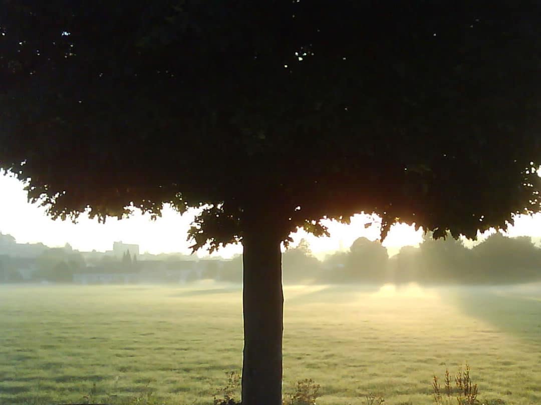 Eine geöffnete Schatztruhe mit Kunstmaterialien im Entdecker-Ambiente