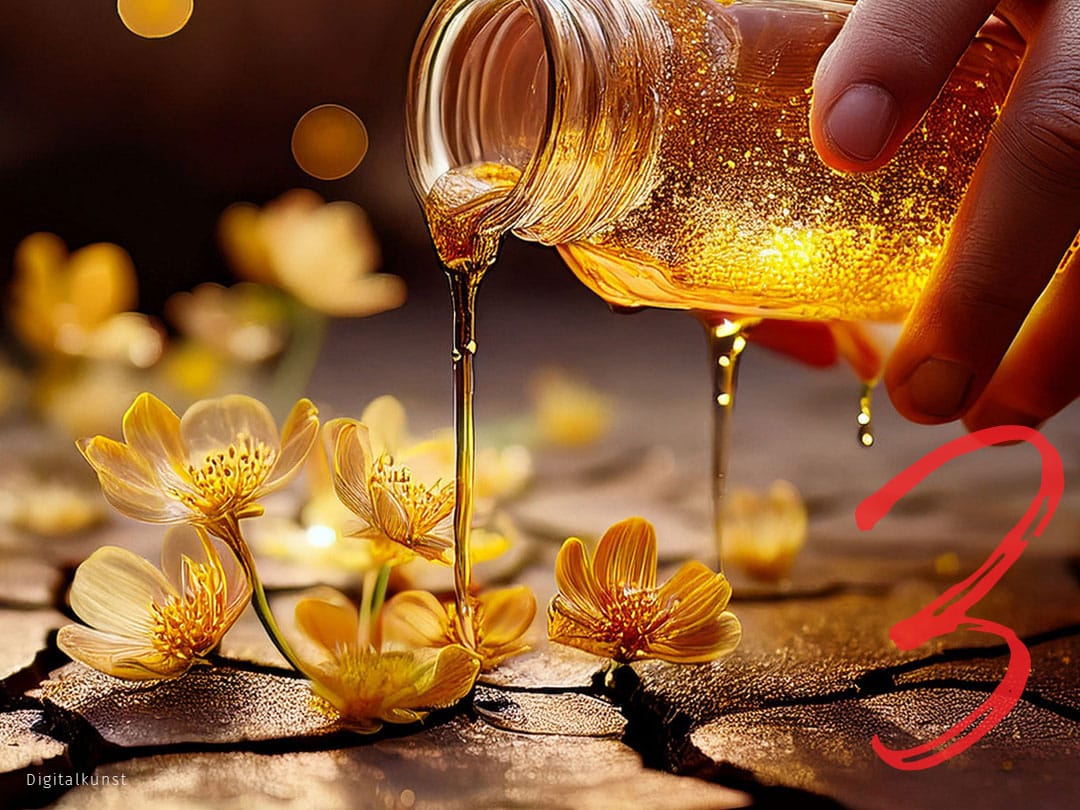 Ein Labyrinth mit einem Roten Faden der Ariadne, der Weg führt in die Mitte