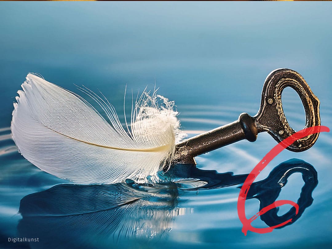 Ein Labyrinth mit einem Roten Faden der Ariadne, der Weg führt in die Mitte