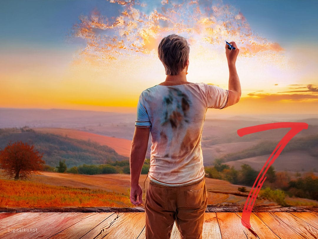 Ein Labyrinth mit einem Roten Faden der Ariadne, der Weg führt in die Mitte