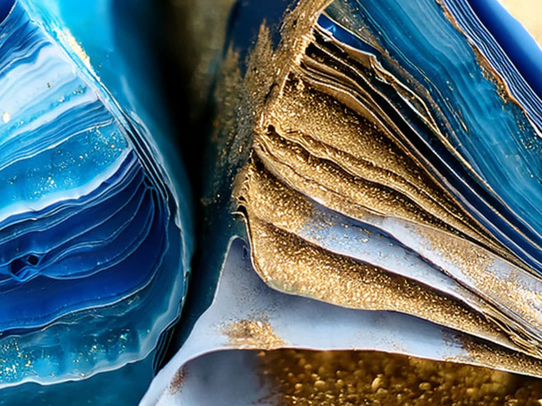 Eine geöffnete Schatztruhe mit Kunstmaterialien im Entdecker-Ambiente